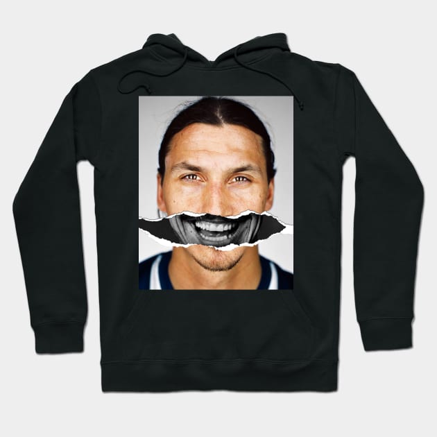 Zlatan Ibrahimovic Portrait Hoodie by Paskwaleeno